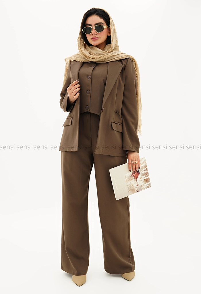 ست 3تیکه کت شلوار جلیقه مازراتی کد1005377